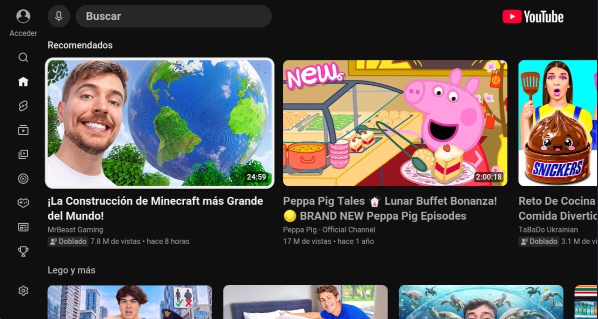 YouTube TV captura 2